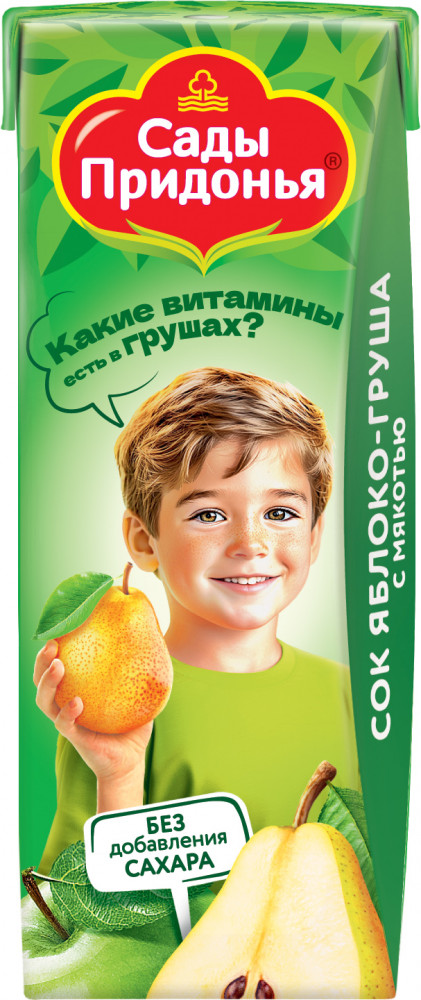 Сок восстановленный с мякотью «Яблоко-груша» | Kids | Сады Придонья