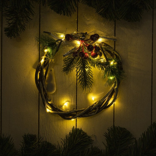 Фигура светодиодная «Венок с ягодами»