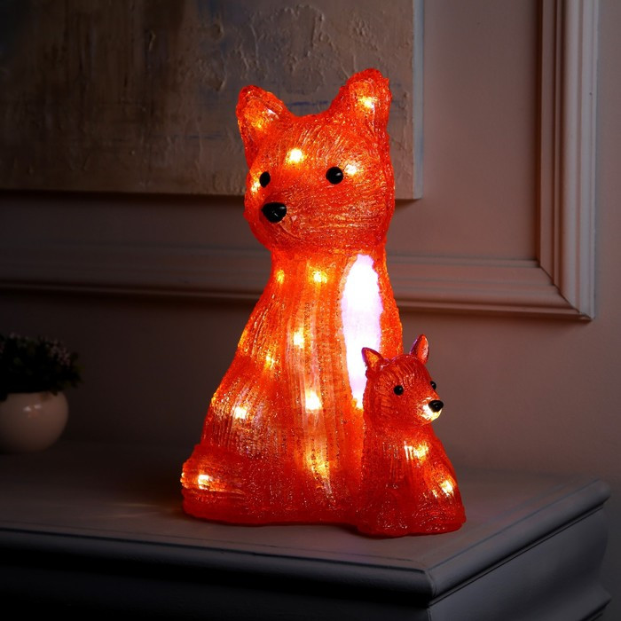 Фигура светодиодная «Лиса с лисёнком» | Luazon Lighting