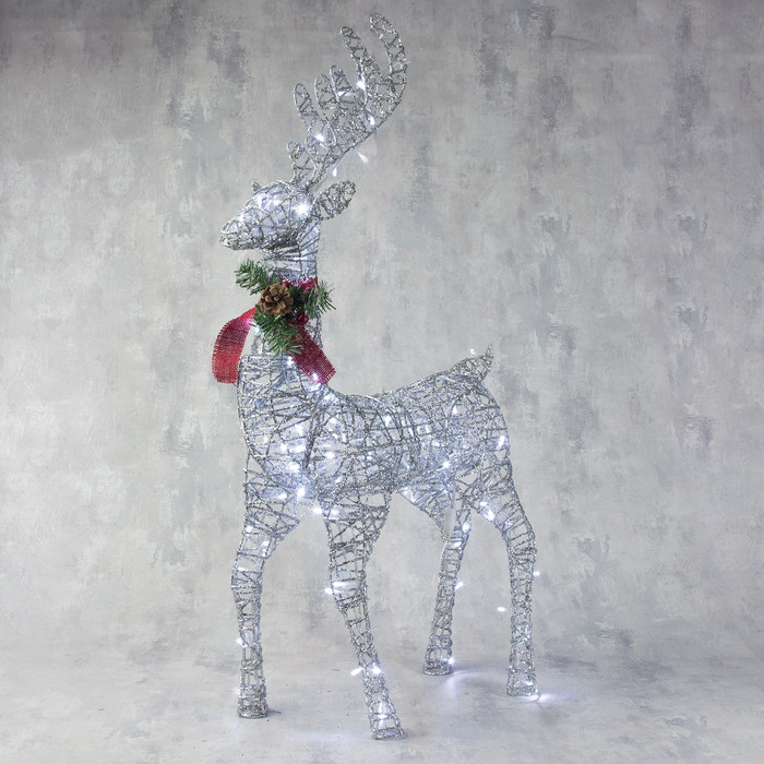 Фигура светодиодная «Олень серебристый» | Luazon Lighting