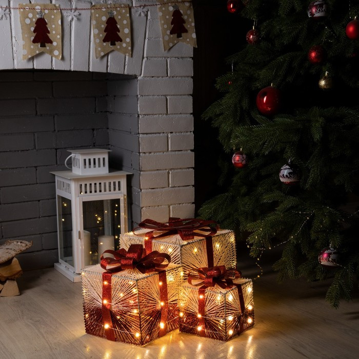 Фигура светодиодная «Подарки с красной нитью» | Luazon Lighting