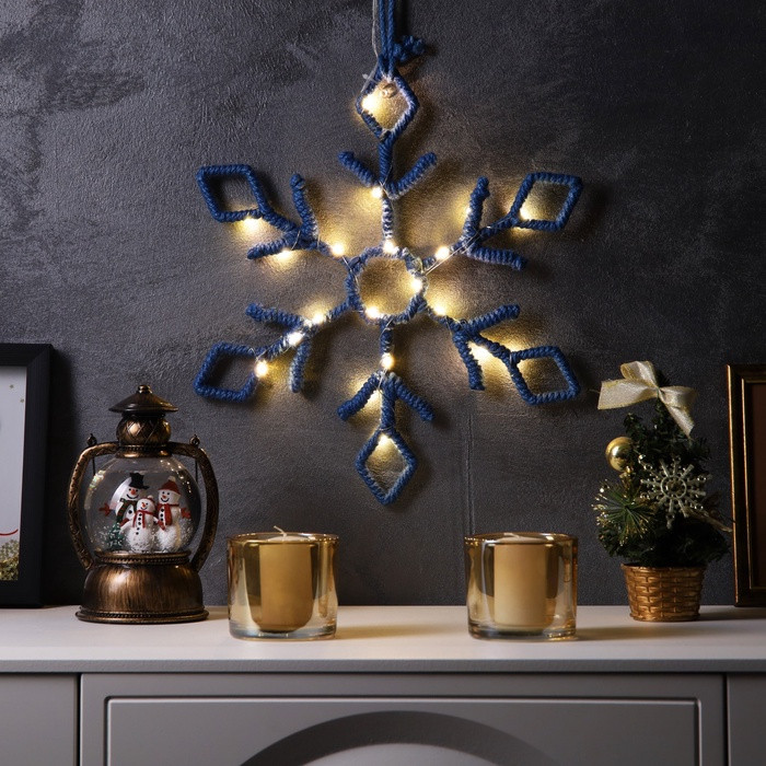 Фигура светодиодная «Снежинка синяя» | Luazon Lighting