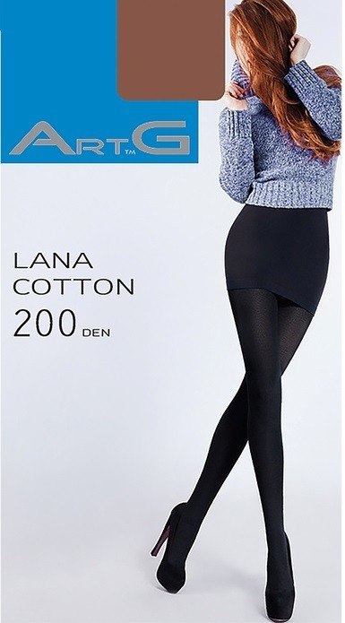 Колготки с шерстью «Lana Cotton» (nero, 200 den) | Art G