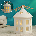 Фигурка светящаяся «Домик с сердечками»