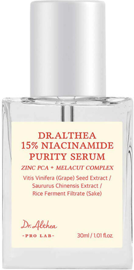 Сыворотка для лица с ниацинамидом и цинком осветляющая «15% Niacinamide Purity Serum» | Dr. Althea