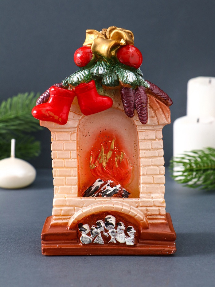 Свеча декоративная «Новогодний камин»