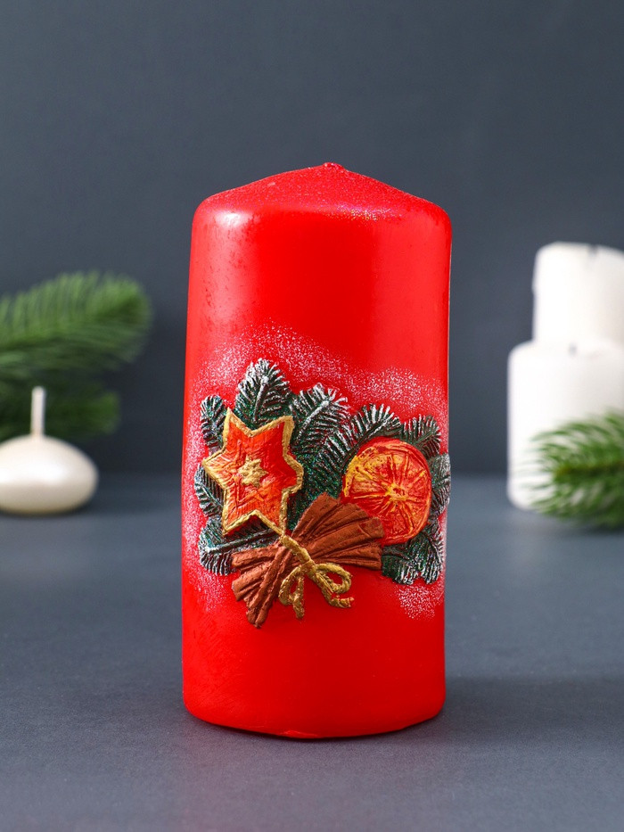 Свеча-цилиндр «Сочельник»