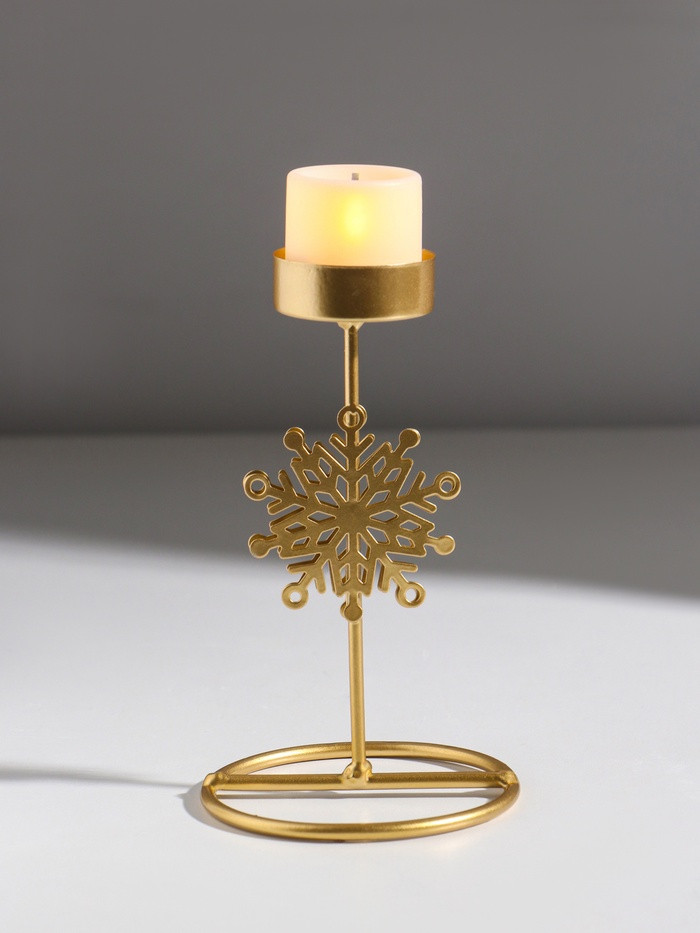 Подсвечник на 1 свечу «Снежинка»