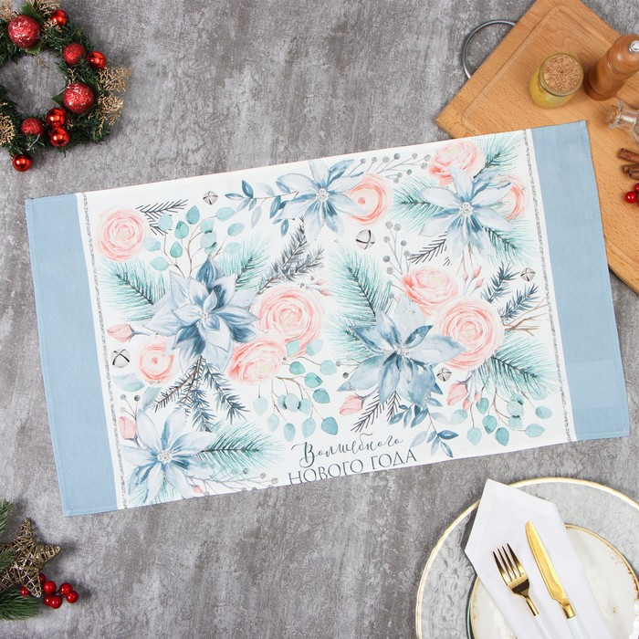 Полотенце «Christmas flowers» | Этель