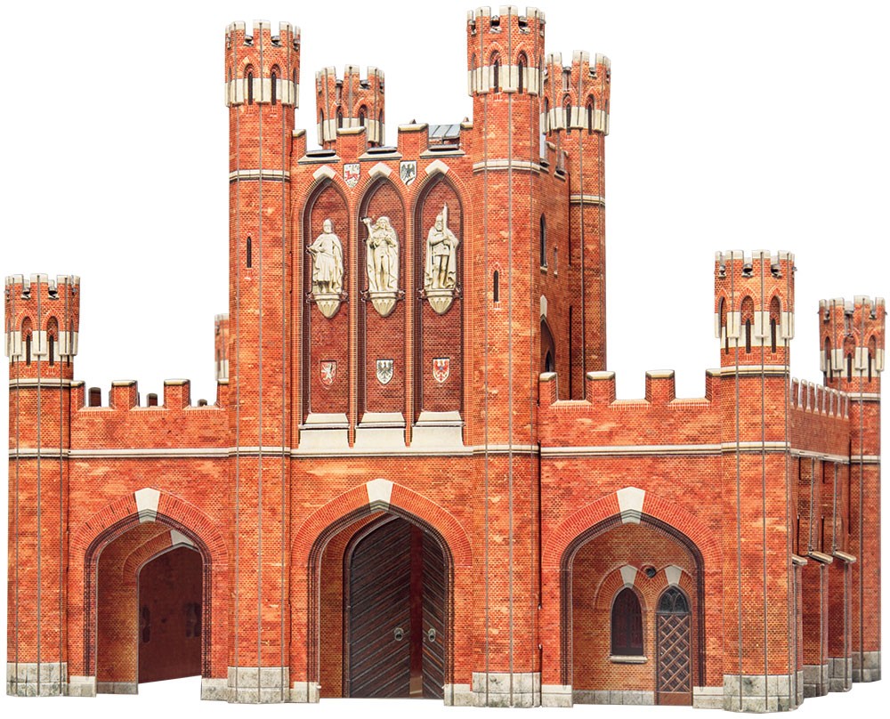 Объемный 3D пазл «Королевские ворота» | Средневековый город | Умная бумага