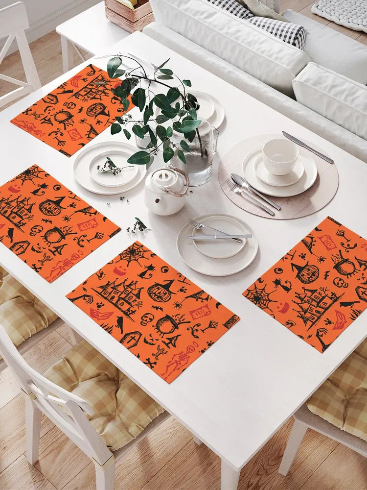 Набор салфеток сервировочных «Ужасы Хэллоуина» | Хэллоуин | JoyArty