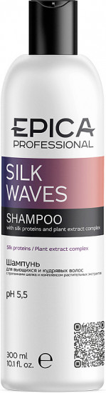 Шампунь для вьющихся и кудрявых волос «Silk Waves Shampoo with Silk Proteins Plant Extract Complex»