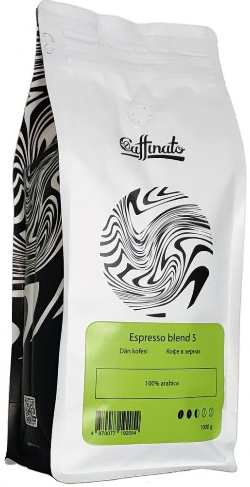 Кофе свежеобжаренный в зернах Espresso blend №5 | Caffinato
