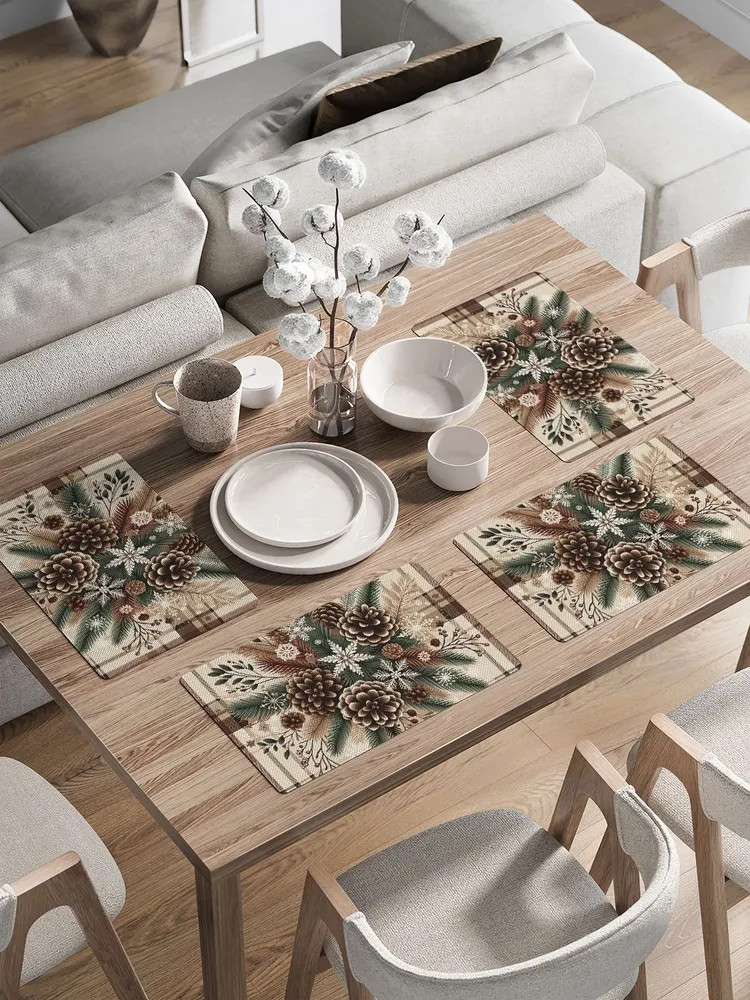 Набор салфеток сервировочных «Шишки в иголках» | Новый год и Рождество | JoyArty