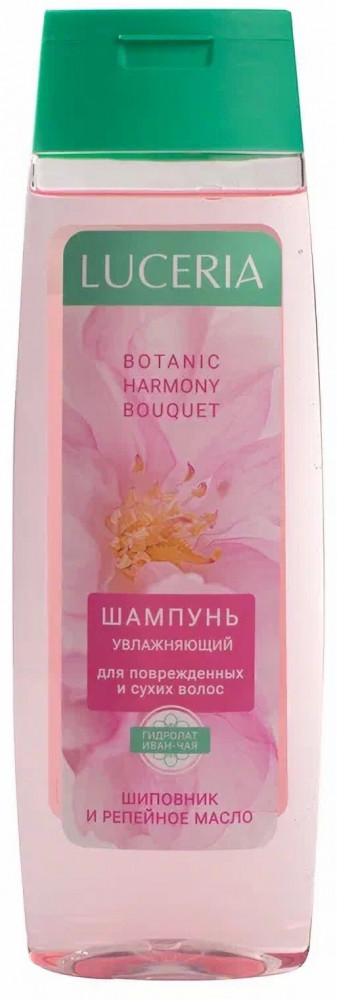 Шампунь для поврежденных и сухих волос увлажняющий Harmony Bouquet «Шиповник и репейное масло» | Botanic | Люцерия
