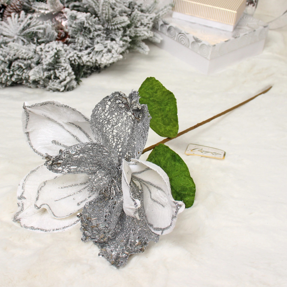 Украшение новогоднее «Пуансеттия — Рожедественская красавица» | Серпантин