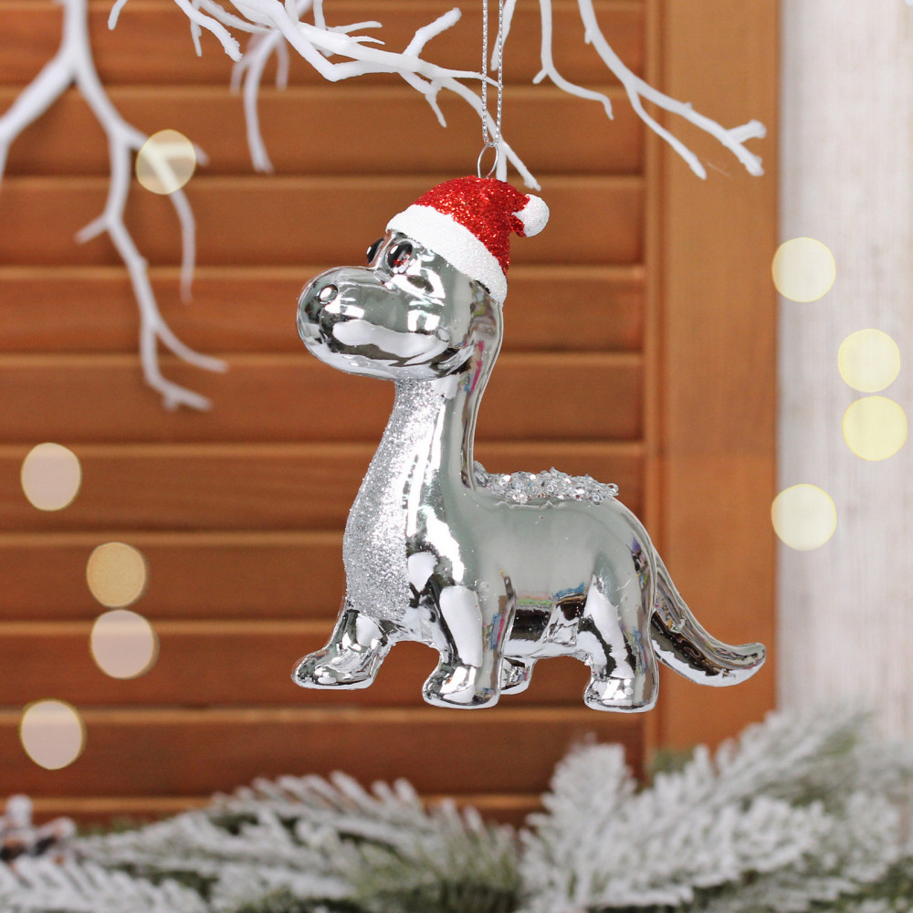 Игрушка елочная «Весёлый динозавр» | Серпантин