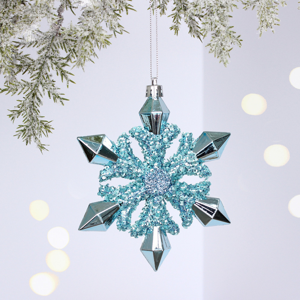 Игрушка елочная «Сияющая снежинка» | Серпантин