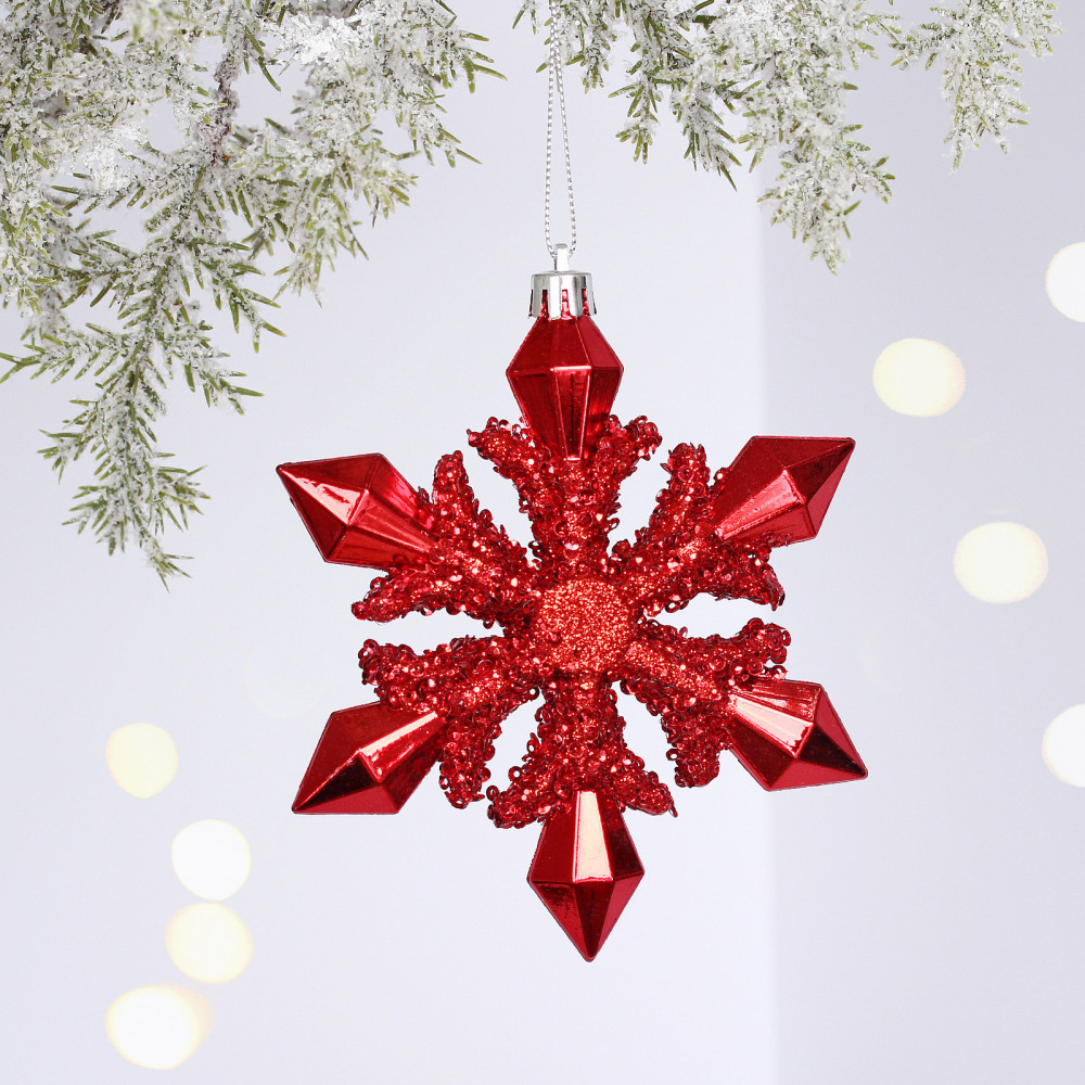 Игрушка елочная «Сияющая снежинка» | Серпантин
