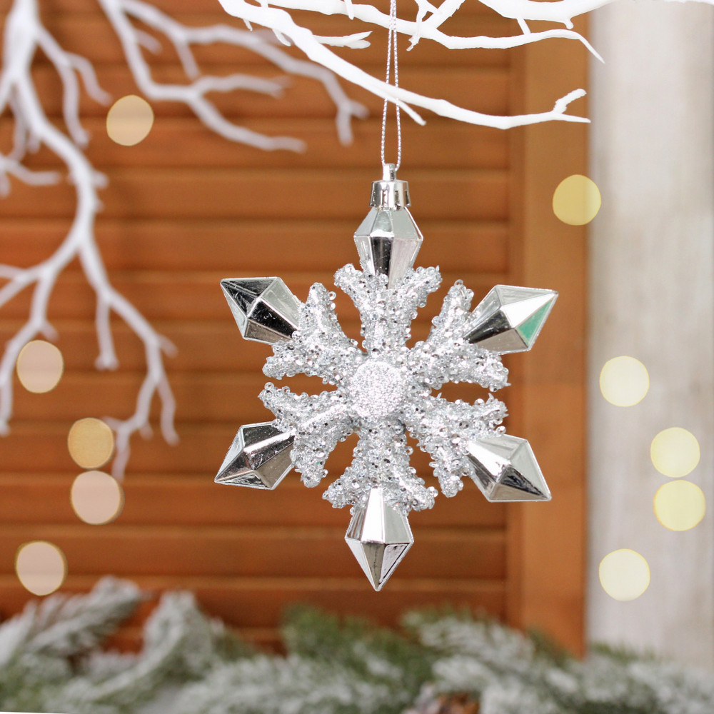 Игрушка елочная «Сияющая снежинка» | Серпантин