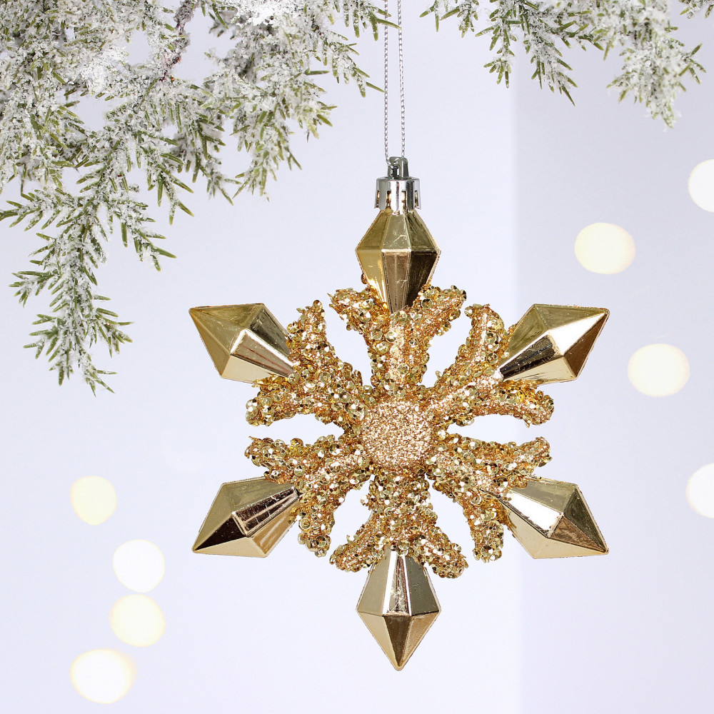 Игрушка елочная «Сияющая снежинка» | Серпантин