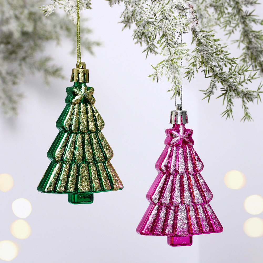 Набор игрушек елочных «Ёлочки праздничные» | Серпантин