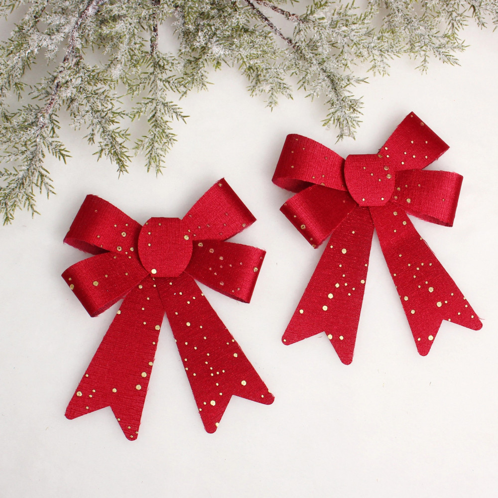 Набор бантов на ёлку «Искристый день» | Серпантин