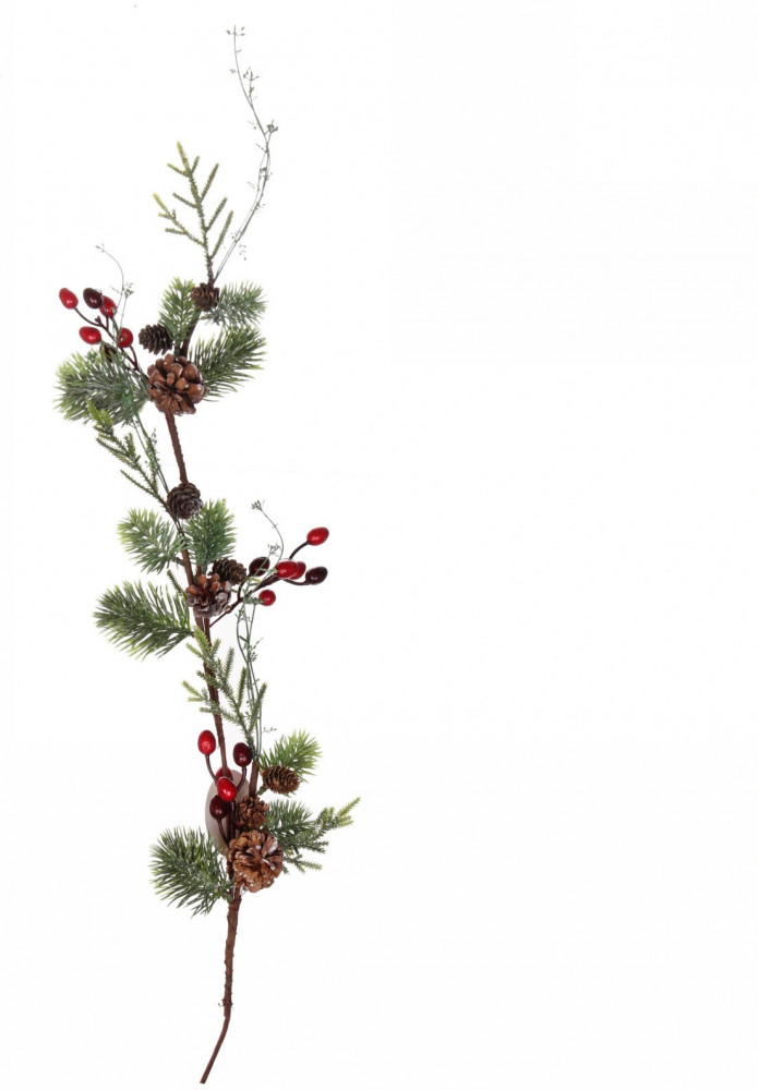 Ветка хвойная«Ягодный вальс» | Серпантин