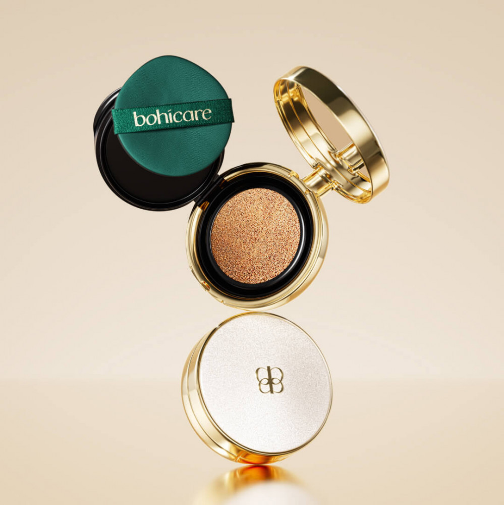 Кушон для лица тональный SPF 50+ PA+++ «Pertide Perfect Cover Cushion», оттенок Натуральный бежевый | bohicare