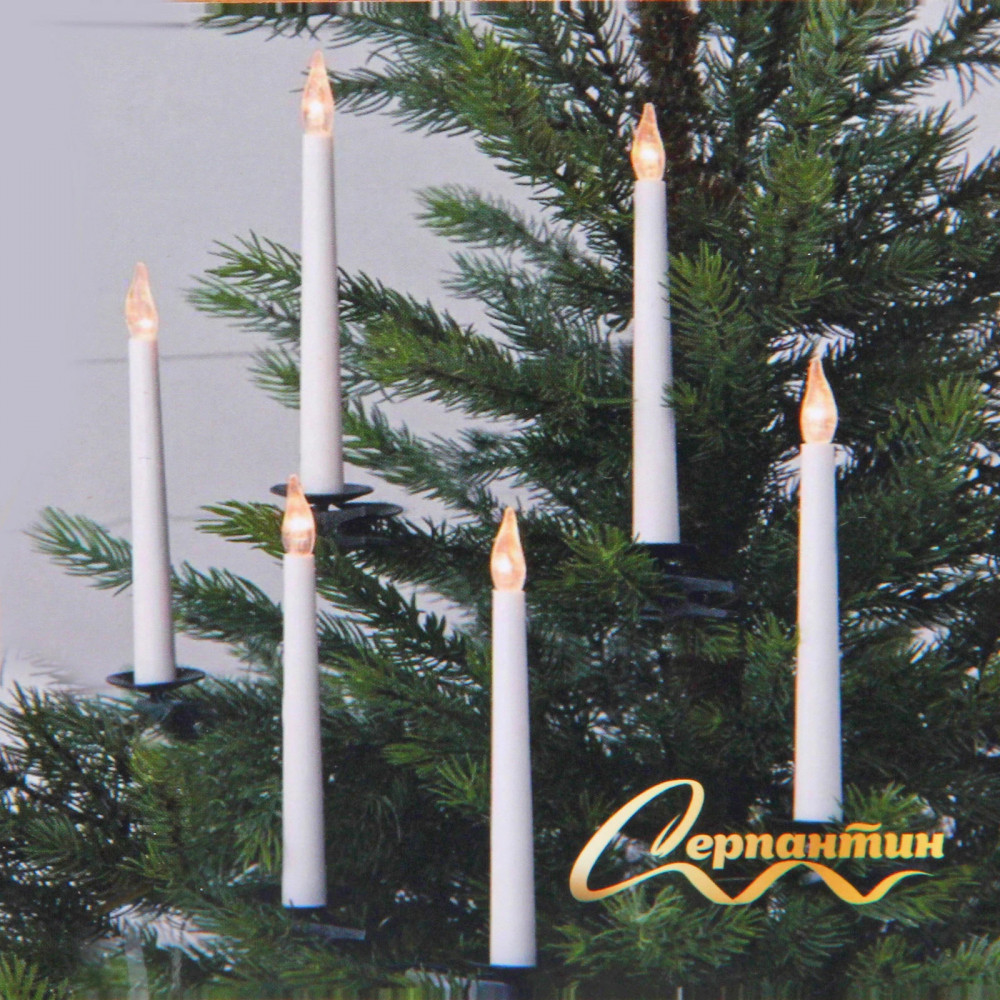 Набор свечей на ёлку на прищепке «Таинственное пламя» | Серпантин