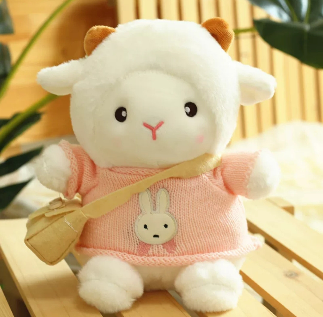 Мягкая игрушка с подсветкой «Овечка в свитере с сумкой»