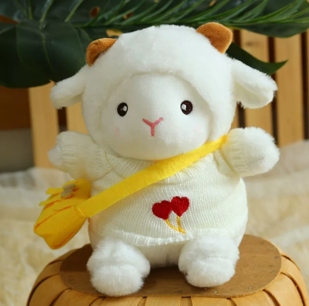 Мягкая игрушка с подсветкой «Овечка в свитере с сумкой»