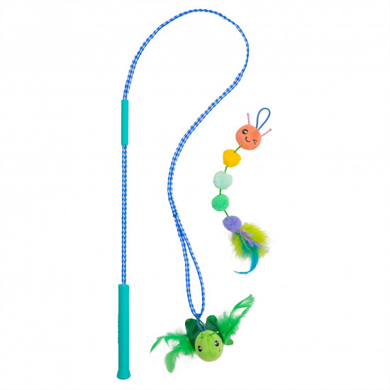 Игрушка-дразнилка для кошек с кошачьей мятой «Гусеничка»