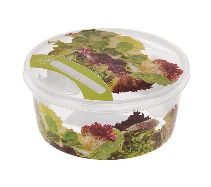 Контейнер пищевой с крышкой (500 мл), круглый | Браво. Салат | Plastic Centre