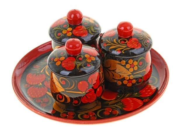 Набор для специй, хохлома | Хохломская роспись