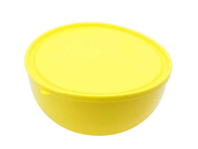 Салатник (4 л) с крышкой, лимон | Galaxy | Plastic Centre