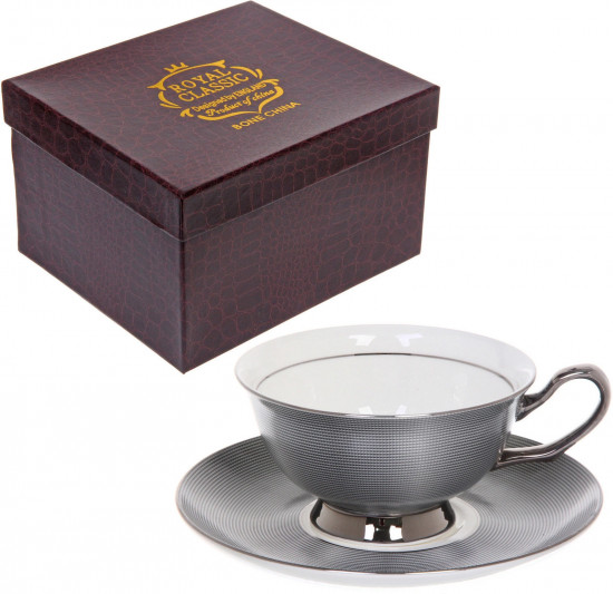 Чайная пара «Royal classic. Графитовый узор»