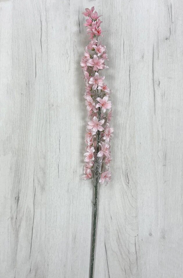 Декоративное интерьерное украшение «Заснеженная ветка с розовыми цветами» | Christmas DeLuxe