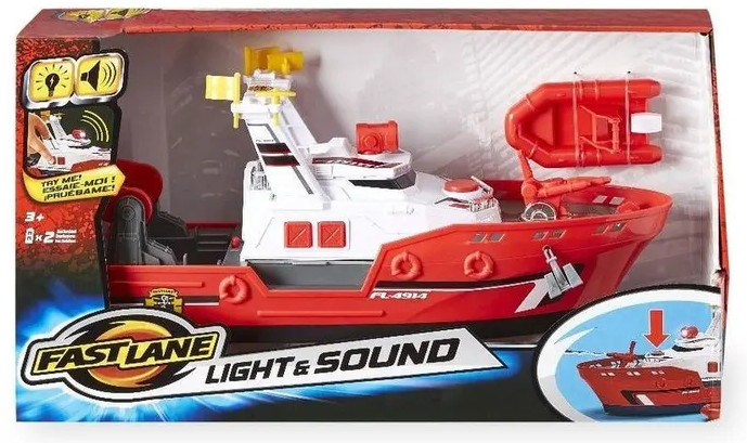 Игрушечный транспорт «Пожарный корабль со светом и звуком»