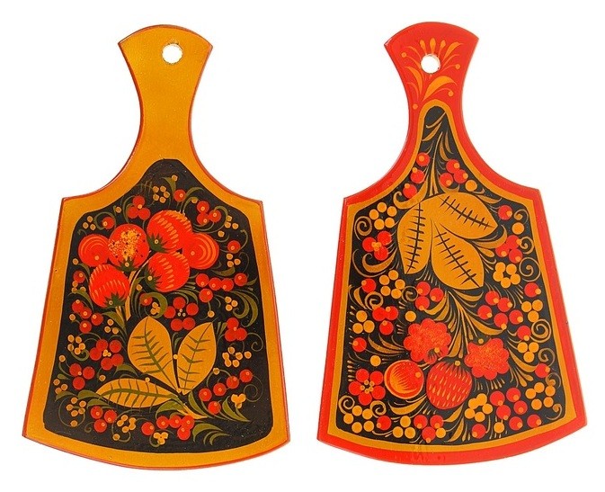 Доска разделочная «Лимонница», хохлома | Хохломская роспись