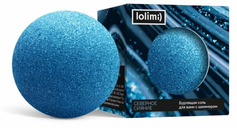 Бурлящая соль для ванн с шиммером «Северное сияние» | Lolimi)