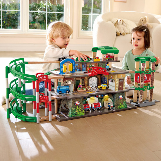 Большой игровой набор «Многоуровневая железная дорога»