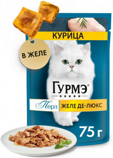 Корм для кошек «Желе де-люкс с курицей»