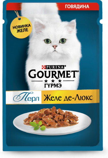 Корм для кошек «Желе де-люкс с говядиной»