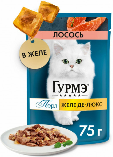 Корм для кошек «Желе де-люкс с  лососем»