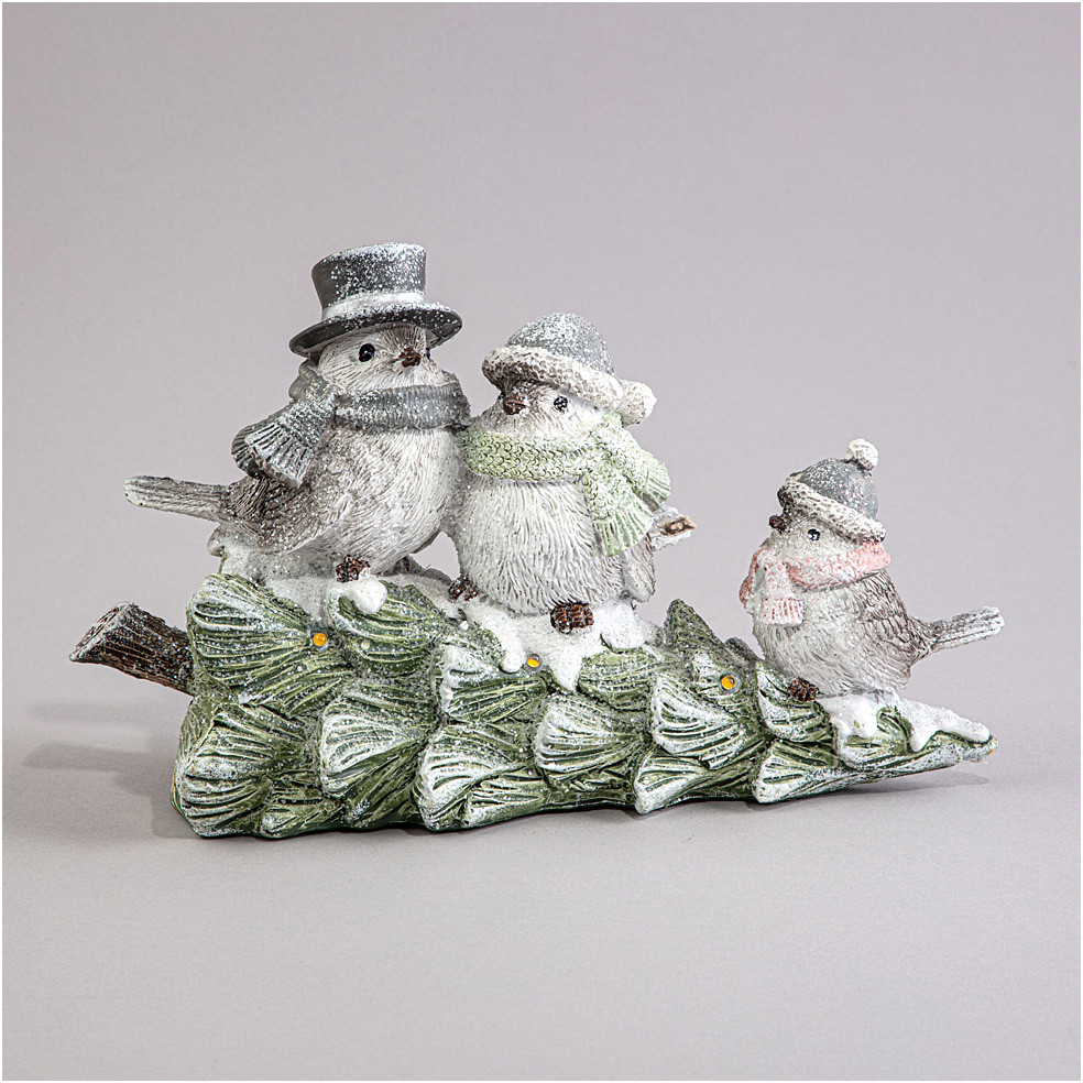 Статуэтка с LED-подсветкой «Птички» | Лесная сказка | Lefard