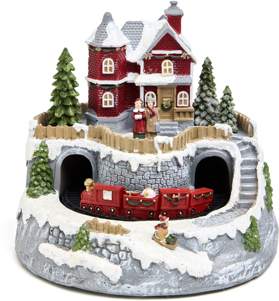 Статуэтка музыкальная с LED-подсветкой «Загородный домик» | Lefard