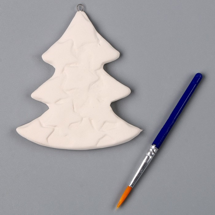 Украшение под роспись с подвесом «Ёлочка со звездами»