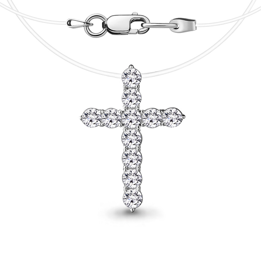 Колье из серебра с фианитами | Aquamarine