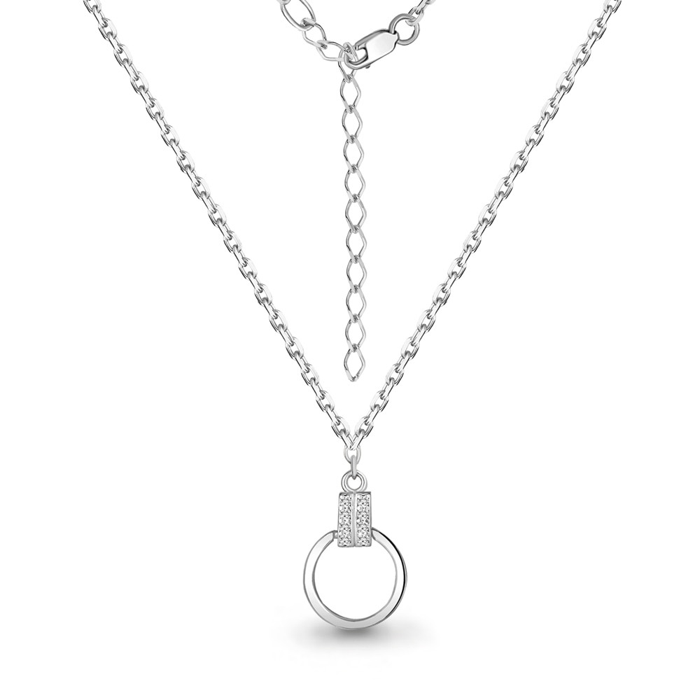 Колье из серебра с фианитами | Brave | Aquamarine